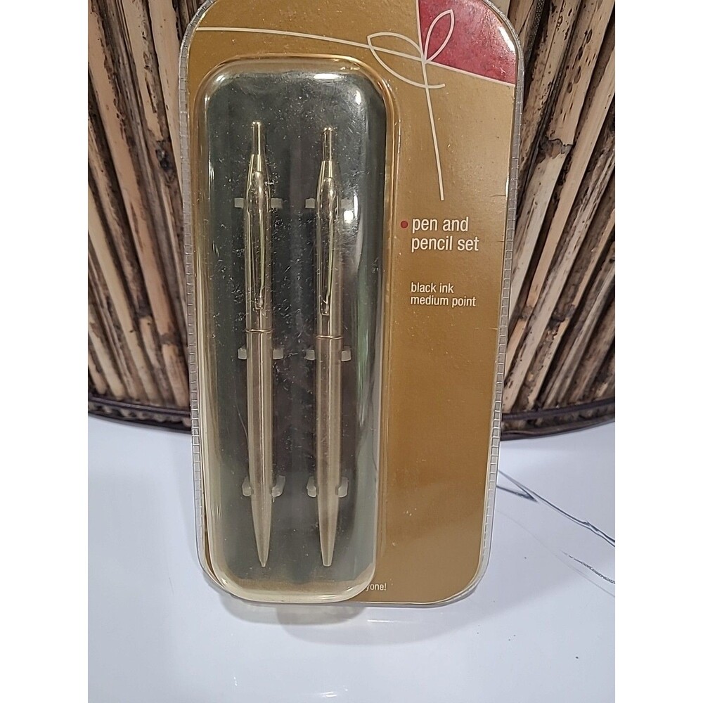 NEW  Silver Color metal Pen and Pencil Set 2004 Smalls Bin